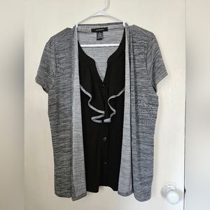 Liz McCoy black and gray top XL